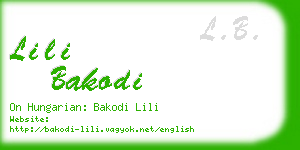 lili bakodi business card